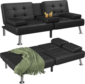 Futon Sofa Bed Modern Folding Futon Set Convertible Recliner Lounge for Living R - Picture 1 of 7