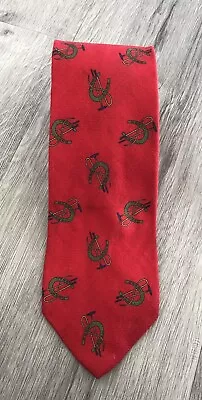 Corbata ecuestre roja Brooks Brothers vintage de los años 70/80 ~ mezcla de lana Challis Foto 1 de 4