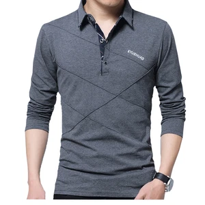 T-shirt uomo manica lunga primavera e autunno nuova slim cotone uomo manica lunga - Foto 1 di 13