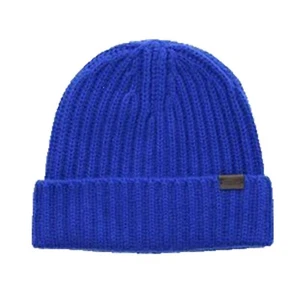 Coach Knit Beanie Hat Winter Cap, 100% Cashmere, Cobalt Blue, 84090 MSRP $128 - Picture 1 of 3