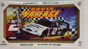 NASCAR #2 Rusty Wallace - Metal License Plate Clock, New (Winner) - Picture 1 of 1