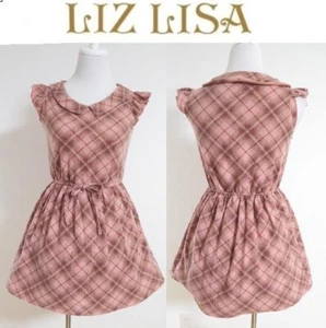 Liz Lisa Pink Check Dress S-M Lolita Gothic Kawaii Sweet Cute Fairy (82) - Picture 1 of 9