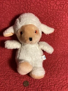 vtg Gund 1980 white tan face feet LAMB sheep sherpa plush stuffed - Picture 1 of 3