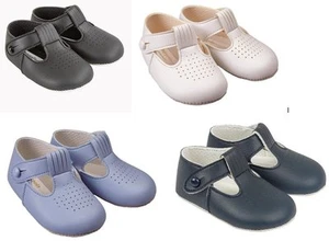 Baypods Babyschuhe Baby Junge Taufe Taufe Kinderwagen weiche Sohle Schuhe Made in UK - Bild 1 von 13