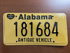 Vintage Alabama Antique Vehicle License Plate