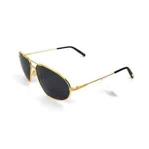 Tom Ford Bradford Aviator Gold Logo Metal Black Lens Sunglasses NEW TF Glasses