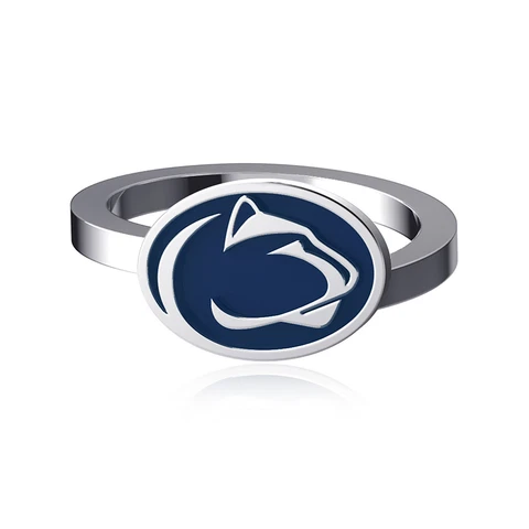 Dayna Designs Penn State Nittany Lions Bypass Enamel Silver Ring Cover