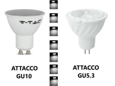  LAMPADINE LED V-Tac GU10 GU5.3 12V 220 V COB Spot Porta Faretto Incasso garanzi - Immagine 1 di 2