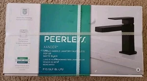 Peerless Xander P1519LF-BL-LPU Bathroom Single Handle Sink Faucet Faucets. Black - Picture 1 of 7