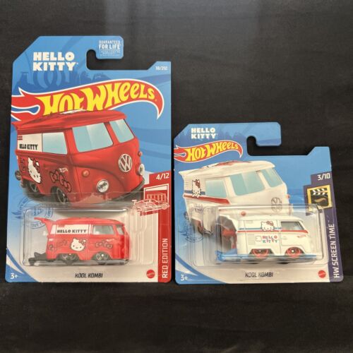 Hot Wheels Kool Kombi Hello Kitty with Target Red Edition & Mainline  LOT OF 2