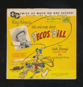 Disneyana-records-45 RPM-EP-RCA EYA-5-Pecos Bill -Melody Time-Roy Rogers - Imagen 1 de 3