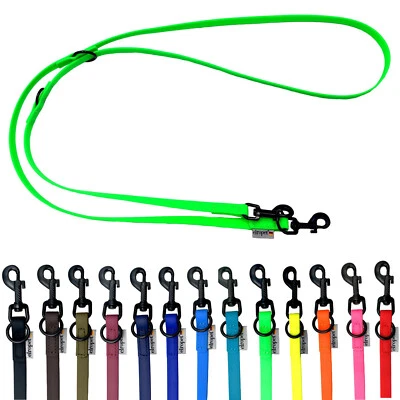 Hundeleine Biothane kleine Hunde / große Hunde verstellbar schwarzer Haken - Bild 1 von 3