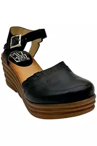 Cuñas Mary Jane de cuero para mujer Miz Mooz Alistair negras - Imagen 1 de 3