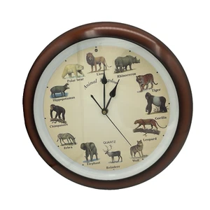 National Wildlife Federation Wall Clock Animal Kingdom Sounds Tested 13" VTG - Picture 1 of 9