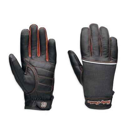 Harley-Davidson® Women's Cora Leather & Mesh Full-Finger Gloves - 98295-14VW - Image 1 of 2