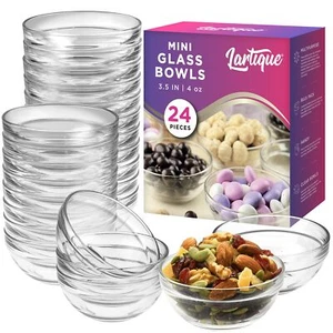 Mini 3.5 Inch Small Glass Bowls – Small Bowls Perfect for Prep Dips Nuts or C... - Picture 1 of 8