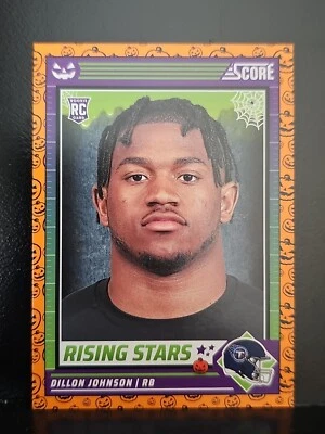 2024 Score Orange Pumpkin #16 Dillon Johnson RC TITANS  - Image 1 of 2
