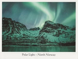 Postcard Northern Norway Polar Light Sebastian Worm, Photo Aurora Borealis MINT - Picture 1 of 1
