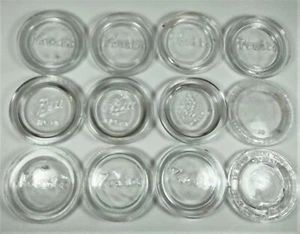 Old MIXED Lot 12 Vintage PRESTO Clear Glass Canning Lid Inserts for Mason Jars - Picture 1 of 11