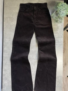 Pantalone donna vintage anni 80 Levis velluto a coste bootcut marrone misura 27x36 - Foto 1 di 8
