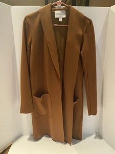 Carolina Belle Montreal Oversize rostbraun vorne offen Staubmantel Cardigan Jacke - Bild 1 von 5