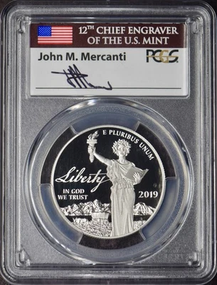 2019-W $100 American Platinum Eagle PCGS PR70DCAM FDOI Mercanti - ✪COINGIANTS✪ - Image 1 of 2