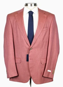 Peter Millar Sport Coat 44 L Mens Pink Wool Silk Linen Two Button Blazer NWT - Picture 1 of 11