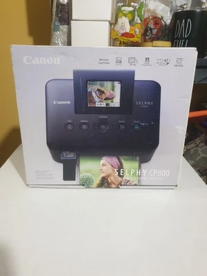Canon Selphy CP800 Compact Photo Printer Black New Open Box + Photo Paper - Image 1 of 4