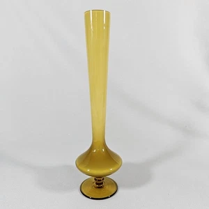 Vintage Empoli ? MCM Vase mit Fuß Butterscotch ummanteltes Glas - Bild 1 von 15