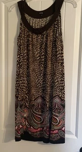 APT 9 BLACK DRESS Lleopard  VINTAGE EARLY 2000'S KNEE SHIFT - Picture 1 of 6