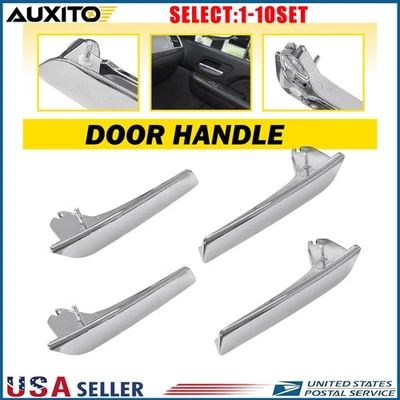 Chrome Inner Door Handles For 2014 GMC Sierra 3500 HD Chevrolet Silverado 4-40X - Image 1 of 4