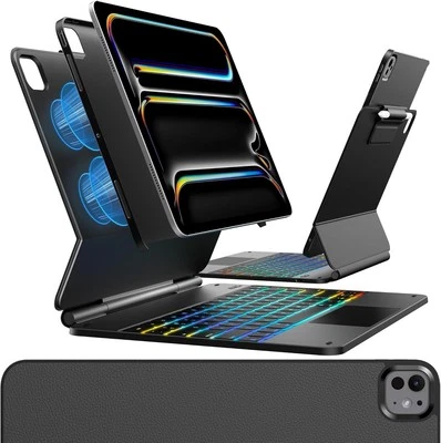 typecase EDGE+ Black Keyboard with Black Litchi Grain Back Case for iPad Pro 13- - Image 1 of 4