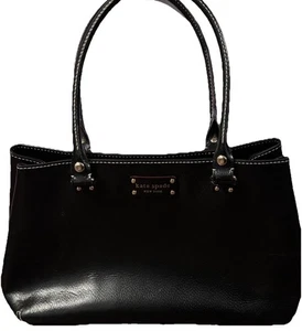 Bolso de Mano Kate Spade New York Elena Wellesley Negro Cuero Genuino Usado 1X - Imagen 1 de 7