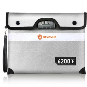 Caja fuerte ignífuga para documentos 6200F con cerradura, bolsa de dinero ignífuga mejorada con Zi... - Imagen 1 de 7