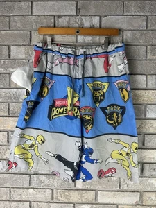 RARE CUSTOM VINTAGE 90s Mighty Morphing Power Rangers Drawstring Shorts Size XL  - Picture 1 of 10