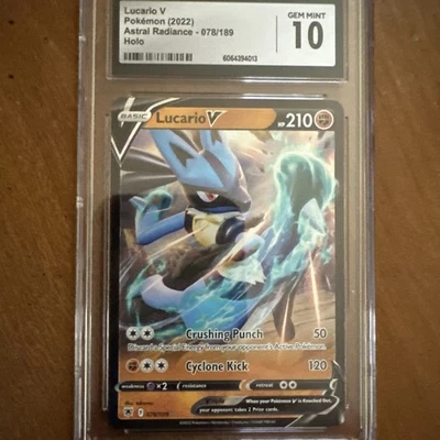 Lucario V Graded Cgc 10 78/189 2022 Astral Radiance Holo  - Image 1 of 4