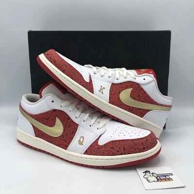 Nike Air Jordan 1 Low SE Spades tamanho 15 DJ5185-100 Kings County Royalty XII XI - Imagem 1 de 4