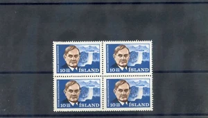 ICELAND Sc 377(MI 397)**VF NH 1965 10KR EINAR BENEDICKTSSON, BLOCK OF FOUR, $18 - Bild 1 von 1