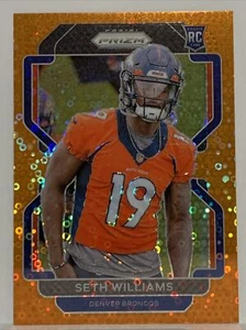 SETH WILLIAMS 2021 Panini Prizm RC Rookie ORANGE DISCO PRIZM #412 Colormatch - Picture 1 of 3