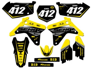 2005-2006 RMZ 450 BINARY Yellow Senge Graphics Kit Compatible with Suzuki - Picture 1 of 10