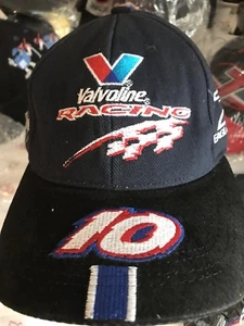 CAPPELLO CAPPELLO PIT CAP vintage USA Valvoline Johnny B Benson 10 NASCAR Racing Eagle One moderno - Foto 1 di 11
