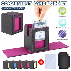 Trading Card Storage Deck Box With MTG Commander Display,2 Dividers&Card Holder - Picture 1 of 26