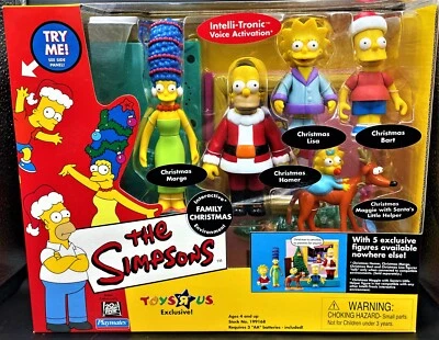 SIMPSONS 2001 FAMILY CHRISTMAS FIGURES PLAYSET sealed Limited collector Edition - Image 1 of 4