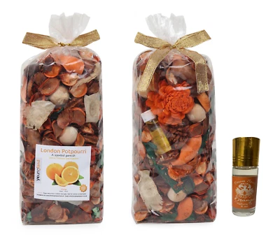 2 x London Potpourri Large bags + 1 perfume-oil BIG PACKs 10 Varieties Option - Image 1 of 4