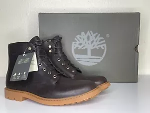 Men's Timberland Belanger EK+ 6in Waterproof Full Grain Leather Boots DK Brown - Picture 1 of 12