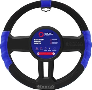 Universal Blue Polyester Steering Wheel Cover 38Cm SPARCO - Picture 1 of 5
