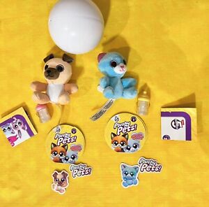 5 Surprise Plushy Pets Series 2 ZURU Lot Of 2 Dog And Cat Plush Toy Collectibles