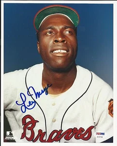 Lee Maye Braves Signed Auto 8x10 Photo PSA/DNA Certified Autograph - Picture 1 of 1