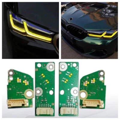 DRL BMW 5' G30 G31 G38 F90 LCI 21-23 LED Board Angel Eye Lemon Yellow Light EUR - Image 1 of 4