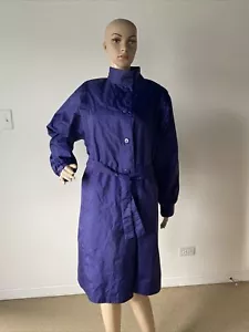 Vintage 80’s Liz Thomas Rubberized Purple Trenchcoat Belt Removable Liner 7/8 M - Bild 1 von 12